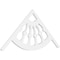 Ekena Millwork Pitch Classic Wagon Wheel Architectural Grade PVC Gable Pediment, 48"W x 22"H x 1"P (11/12) GPP048X022X100CWW - alternate 1